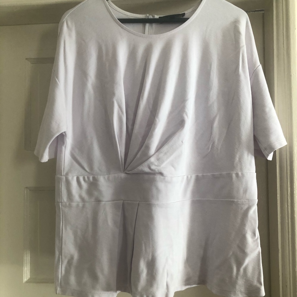 White peplum top NWOT